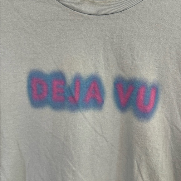 Light Blue Deja Vu Quatre Cent Quinze Urban Outfitters Long Sleeve XL T-Shirt - Picture 3 of 6